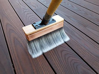 Perdura Deck Boss - 7 Inch Deck Stain Brush Applicator - #1 Rated Deck Staining Brush - Works on Wood, Concrete & Composite - Water and Oil Based Coatings - Floor, Fence & Deck