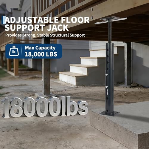 Garvee Adjustable Jack Post, 2House Floor Jack 19-36", House Jacks 18000LB - color: Black/19"-36"