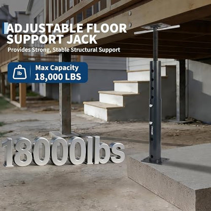 Garvee Adjustable Jack Post, 2House Floor Jack 19-36", House Jacks 18000LB - color: Black/19"-36"