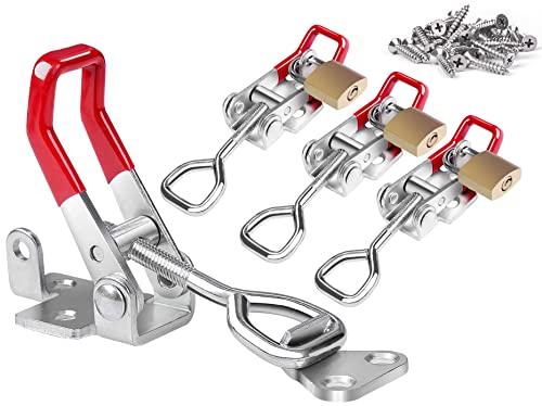 Vicuna R Heavy Duty Toggle Latch Clamp 4002, Adjustable Pull Latch - style: 4002-4PK