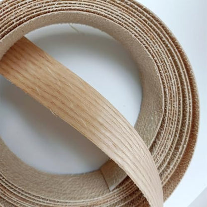 Real Red Oak Wood Veneer Edge Banding Tape,1''×13' Preglued Iron On Edging Band Roll with Self Hot Melt Adhesive,Prefinished Flexible Edgebanding Strip for Laminate Furniture Cabinet Repair - style: Red Oak