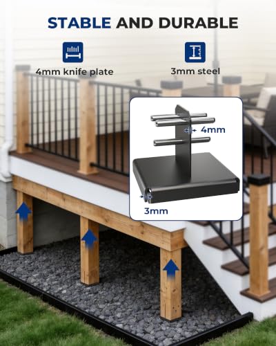2PCS 8x8 Post Base Brackets for Deck Fence Pergola - size: 8x8