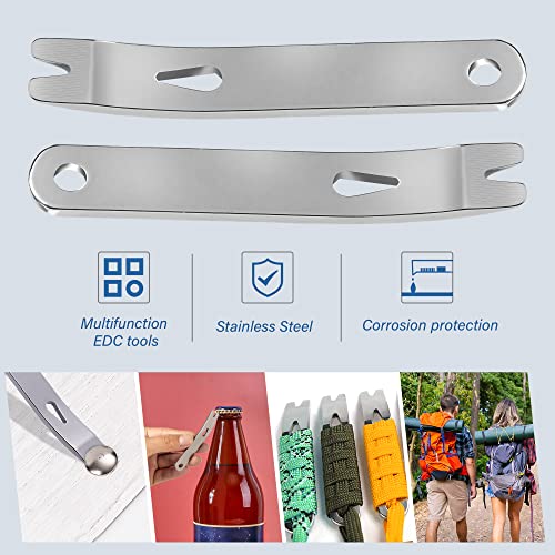 5 Pack Mini Stainless Steel Pocket Pry Bar Crowbar Multifunction EDC Tool Survival Opener