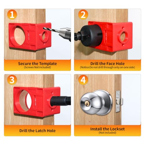 Door Hinge Jig, Door Hinge Template Kit, Door Lock & Latch Installation Kit