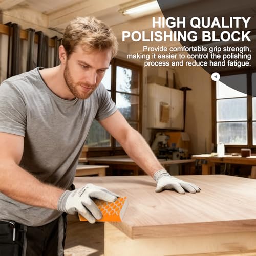 10 Pack Sanding Sponges, 60-150 Grit Wet Dry Sanding Blocks