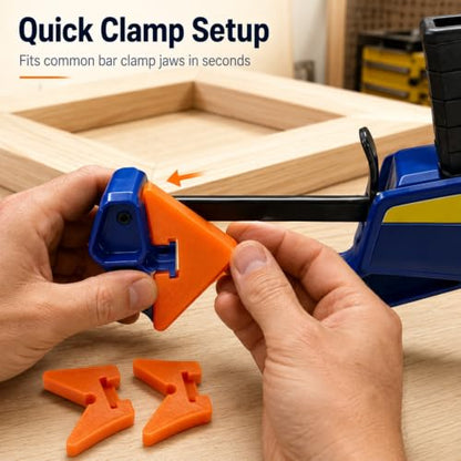4PCS 90 Degree Corner Clamp for Gluing and Assembly, Compatible with Irwin Quick Grip Clamp Angle Clamps Adapter, Right Angle Clamps, Corner Support for Frame Box Cabinet Assembly