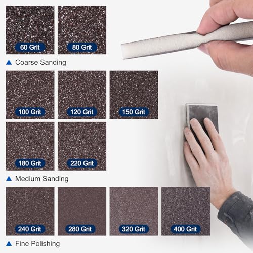 10Pcs 320Grit Double-Sided Sanding Sponges, Washable & Reusable - size: 320Grit