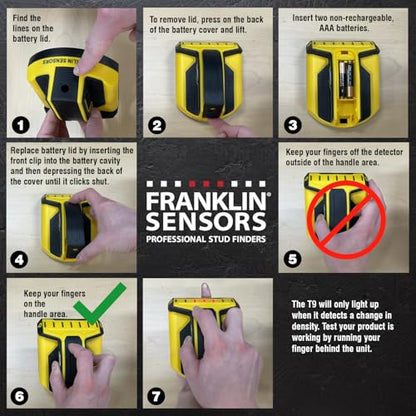 Franklin Sensors ProSensor T9 8-Sensor Stud Finder Wall Scanner - size: Medium
