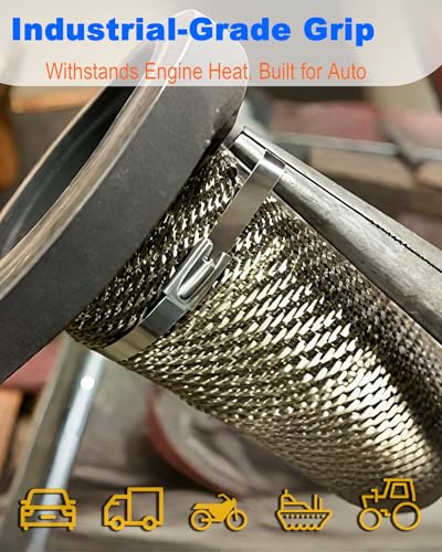Metal Zip Ties of 100 Pcs, 16 IN 304 Stainless Steel Cable Ties, Heavy Duty Metal Zip Ties for Exhaust Wrap, Heat Resistant Fencing Ties. for Pipe, Auto repair. L/16”(400mm) W/0.18”(4.6mm) - size: 400mm( 16 inches )