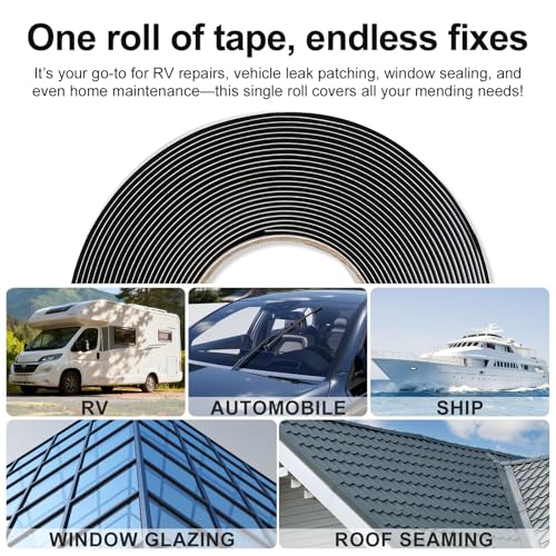 Butyl Sealant Tape 10m (32.8FT) - Waterproof Sealant Tape - style: 1/16" x 3/4" x 33' (2mm x 20mm x 10M）