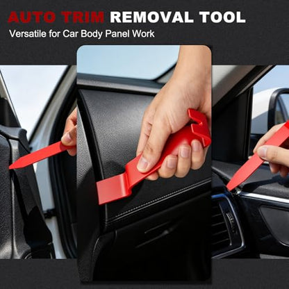 14Pcs Car Trim Removal Tool kit No Scratch Plastic Pry Tool-Red - color: Red, size: 14 PCS