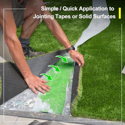 Threlaco 2 Tubes Artificial Grass Turf Glue 10 oz Seam Adhesive Synthetic