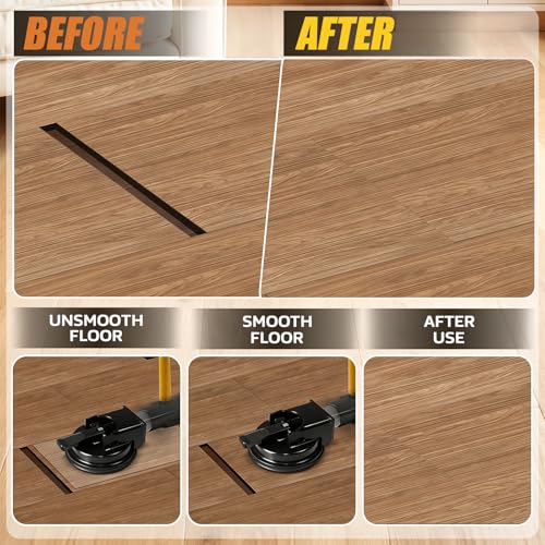 Heavy Duty Floor Gap Fixer Tool, Heavy Suction Cup Plank Grabber with Nano Gel Adhesive Pad for Wood, Vinyl, Laminate Floor, Ideal for Filling Gaps(No Hammer)