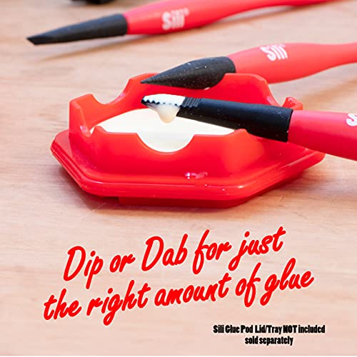 Sili Non-Stick Micro Silicone Glue Brush Wood Glue Applicator Set with Roller & Tray, Woodworking, Arts, Hobby and Crafts