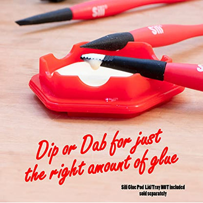 Sili Non-Stick Micro Silicone Glue Brush Wood Glue Applicator Set with Roller & Tray, Woodworking, Arts, Hobby and Crafts