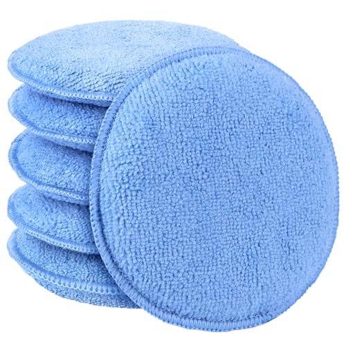 AIDEA Car Wax Applicator Pad, Microfiber Applicator Pad, Polishing Pads-6pk - size: 6