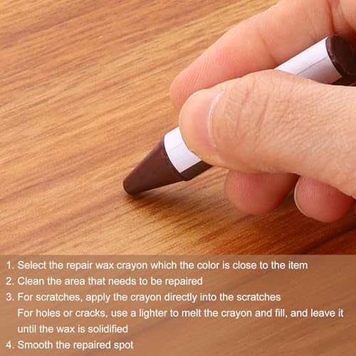 uxcell 5Pcs Wood Filler Stick, Wax Sticks Wood Touch Up Markers, White - color: White