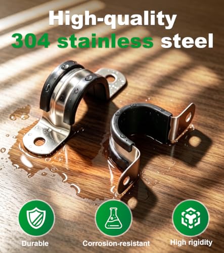 1" Pipe Strap U Bracket Clamp, Cushioned U Clamp for Conduit