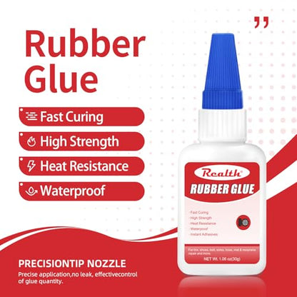 Realth Rubber Glue 30g 2 Pack Fast-Drying Strong - size: 60g, style: Rubber Glue