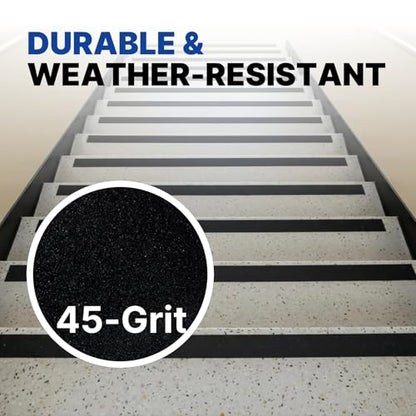 NORTHSKY Olympia 6 Inch x 60 Foot Anti Slip Tape, 45-Grit Friction, Non-Slip Traction Grip for Stairs, Waterproof Grip Tape Safety Non Skid Tape for Steps Anti-Slip Traction Tape Black - size: 6“