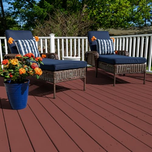 KILZ Over Armor Smooth Solid Coating Resurfacer, Rustic Cherry, 1 Gallon - color: Rustic Cherry, style: Smooth