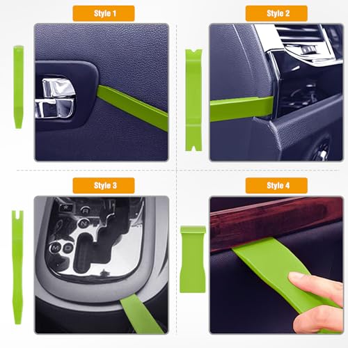 GOOACC 5PCS Auto Trim Removal Tool Kit Green - color: 5pcs Trim Removal Tool Green