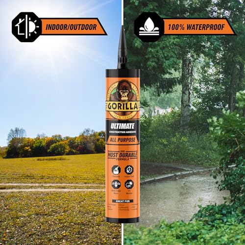 Gorilla Ultimate Construction Adhesive, 9 oz Cartridge, White - size: 1 - Pack