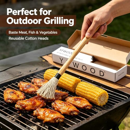 YFWOOD 18 Inch BBQ Mop Sauce Brushes Basting Brush Evenly Sauce Mop - color: BBQ Mop Brush