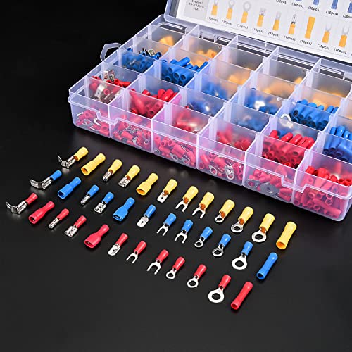 Nilight 840PCS Mixed Quick Disconnect Electrical Insulated Crimp Terminals - color: 840PCS Mixed Crimp Terminals