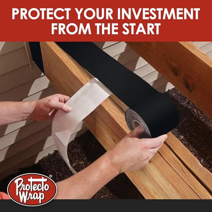 Protecto Wrap Deck Joist Tape 9" x 50' – Self-Adhering Flashing with Super Stick Technology for Deck Framing Protection, Moisture Barrier for Joists, Beams, and Ledgers in Wood or Composite Decking