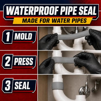 Moldable Waterproof Sealant Putty (Gray) for Leaks, Gaps, Pipes & Drains - color: Gray