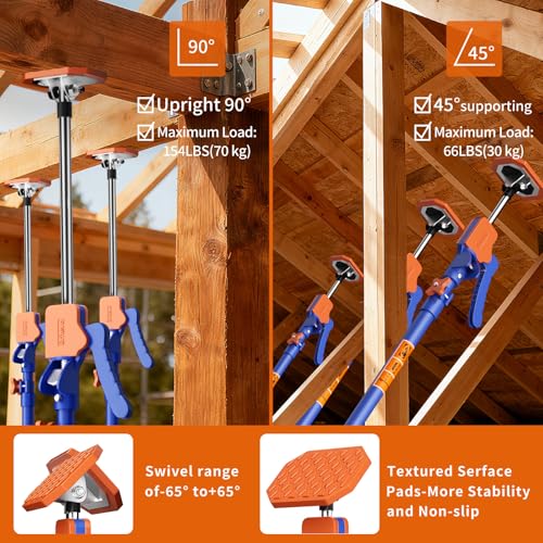 2PK Cabinet Jack, 54-115 inch Adjustable Support Pole - size: 54"-115" 2PK