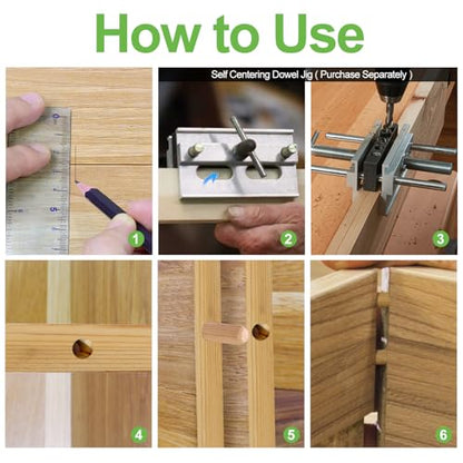 1/2" x 1-3/4" Wooden Dowel Pins - FoDau770 Beech Wood Dowel Rods - 100 Pcs - size: 1/2" x 1-3/4"