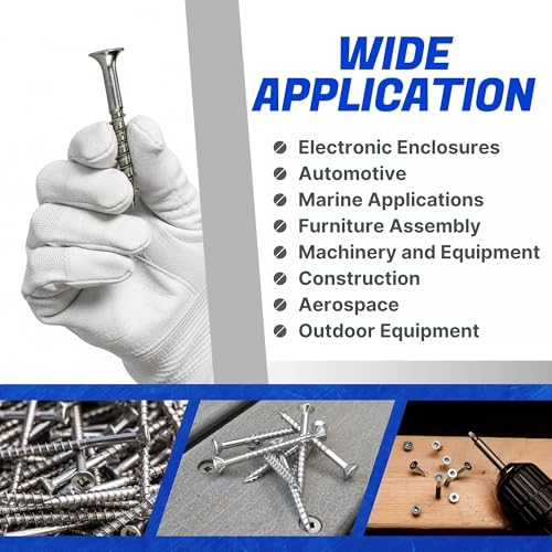 Fastenere Stainless Steel 18-8 Deck Screws - #10 x 3-1/2" (100 Pack) Wood Cutting Point, Square Drive, Partial Thread, Bright Finish for Wood, Exterior, Decking, Composite, Fencing, Type 17 Point - style: #10 x 3-1/2"
