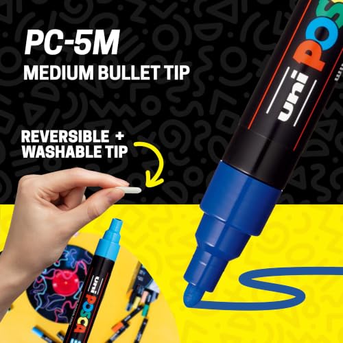 posca® PC-5M Water-Based Acrylic Paint Markers, Medium Tip, 48 Count - size: 1 Count (Pack of 48), style: Round Tip