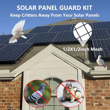Critter Guard for Solar Panels, 10 in x 100 ft Solar Panel Bird Guard Mesh - size: 1/2inch x 10in X 100ft