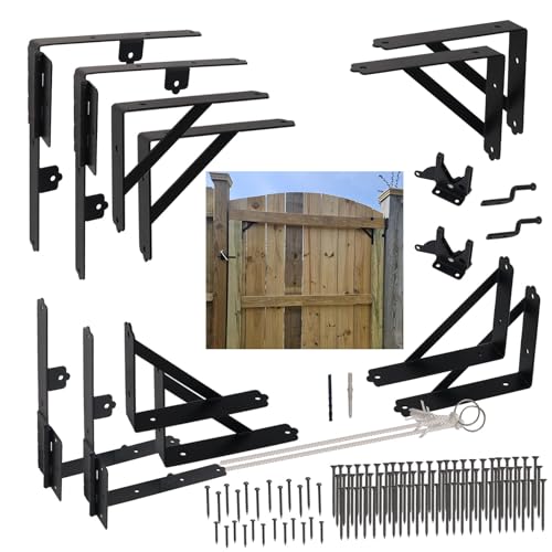 Anti Sag Fence Gate Kit Heavy Duty Gate Corner Brace Bracket (2 Set) - style: 2 Set
