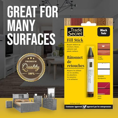 Wood Filler Putty Scratch Repair Stick, Black, for Floors & Furniture - color: Black