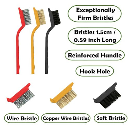 Betanull Crevice Cleaning Brush Set, Multi-Purpose Hard Bristle Brushes