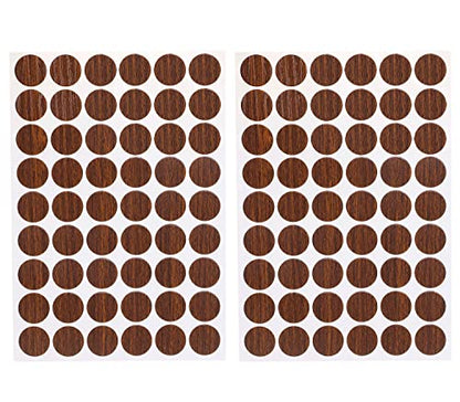 Mini Skater 108Pcs Self-Adhesive Wooden Furniture Cabinet Screw Hole Cover Stickers Decoration Supplies,20mm Dia (Cherry) - color: Cherry