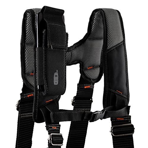 Dead On Tools - 1680 Denier Poly Carpenter’s Tool Belt with Suspenders (HDP400945) , Black