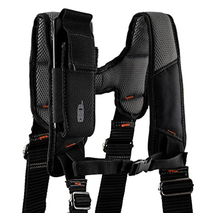 Dead On Tools - 1680 Denier Poly Carpenter’s Tool Belt with Suspenders (HDP400945) , Black