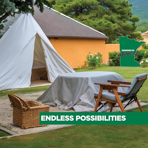 EZ Drop Painter's Large Canvas Fabric Drop Cloth for Painting (9 ft. x 12 ft.) - size: 9 ft. x 12 ft.