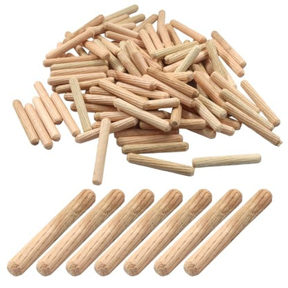150 Pack Wooden Dowel Pins, M6x40mm - size: M6x40mm