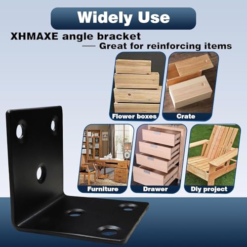 25PCS L Brackets, 1.5" 304 Stainless Steel Brackets,Black - size: 25PCS-1.5'' L Brackets