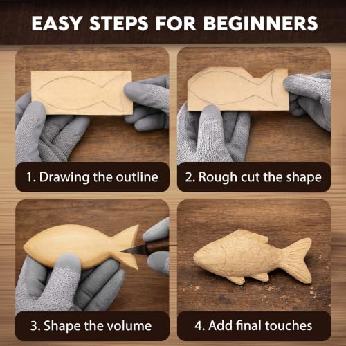 Wood Carving Kit for Beginners - Gift Ready Whittling Kit Set 32pcs