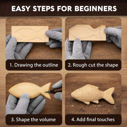 Wood Carving Kit for Beginners - Gift Ready Whittling Kit Set 32pcs