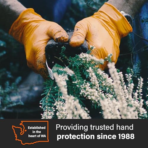 GLOVEWORKS Nitrile Gloves Disposable Orange 8 mil - size: XX-Large