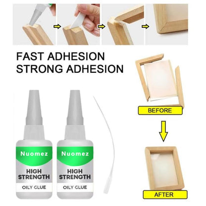 High Strength Oiiy Glue,Universal Super Glue,Welding High-Strength Oiiy Glue, Used for Quick Repair of Metal, Plastic, Wood, Glass, Jade and So On (2pcs)