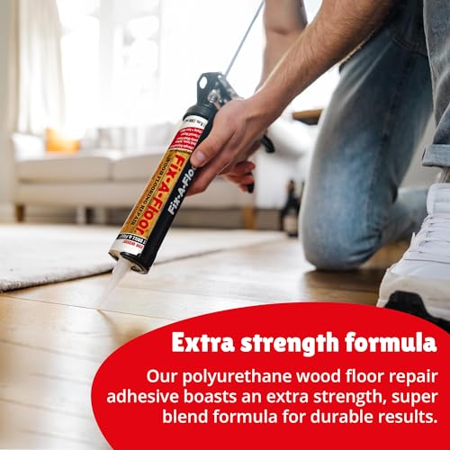 Fix-A-Floor Polyurethane Wood Flooring Repair Adhesive Extra Strength for Hardwood Wood Floors 10.1 oz. Tubes *for Best Results Use The Proven Power of a Caulk Gun*